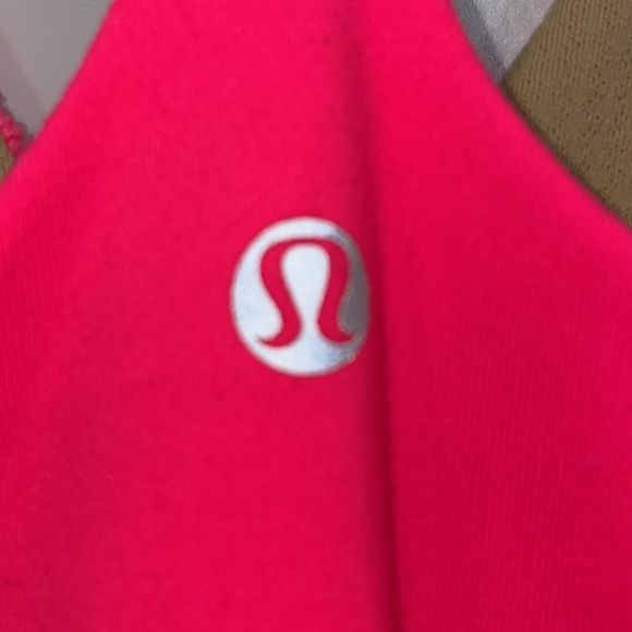 Lululemon Ruched Racerback Tank Neon Coral/Pink - Picture 3 of 8